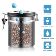 Load image into Gallery viewer, Stainless Steel Airtight Coffee Container 500g Capacity plus 500g bag of coffee