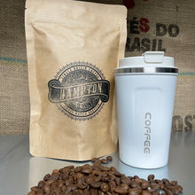 Load image into Gallery viewer, Vacuum travel mug (white) and 250g Coffee Gift Set