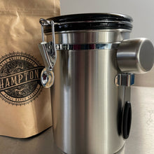 Load image into Gallery viewer, Stainless Steel Airtight Coffee Container 500g Capacity